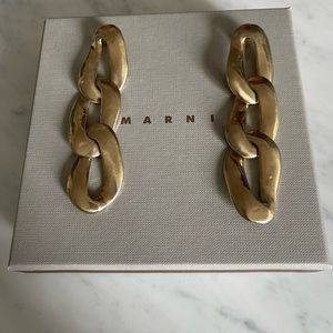 Marni gold link earrings